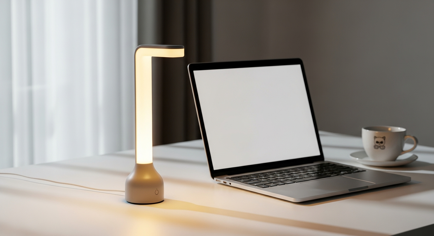 Nuindie Tango rechargeable LED lamp with detachable head and magnetic wall mount displayed in modern living space