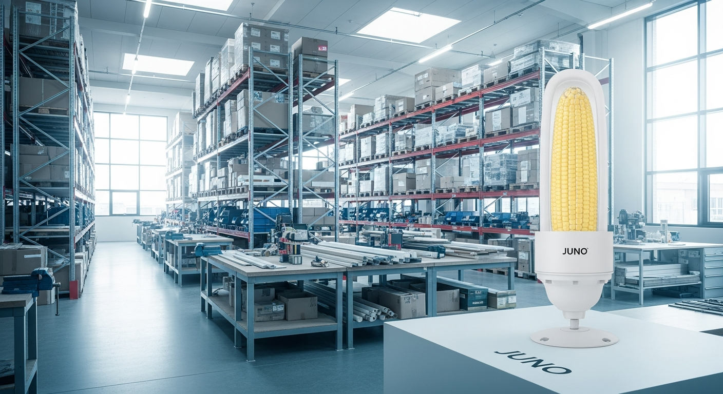 JUNO LED 27W E27 4000K Corn Lamp industrial warehouse lighting installation