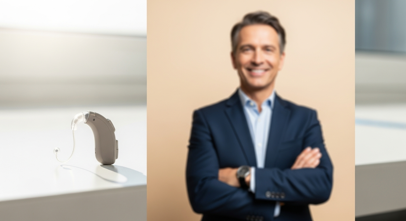 LINNER Saturn Invisible OTC Hearing Aids displayed in ear canal showing completely-in-canal design