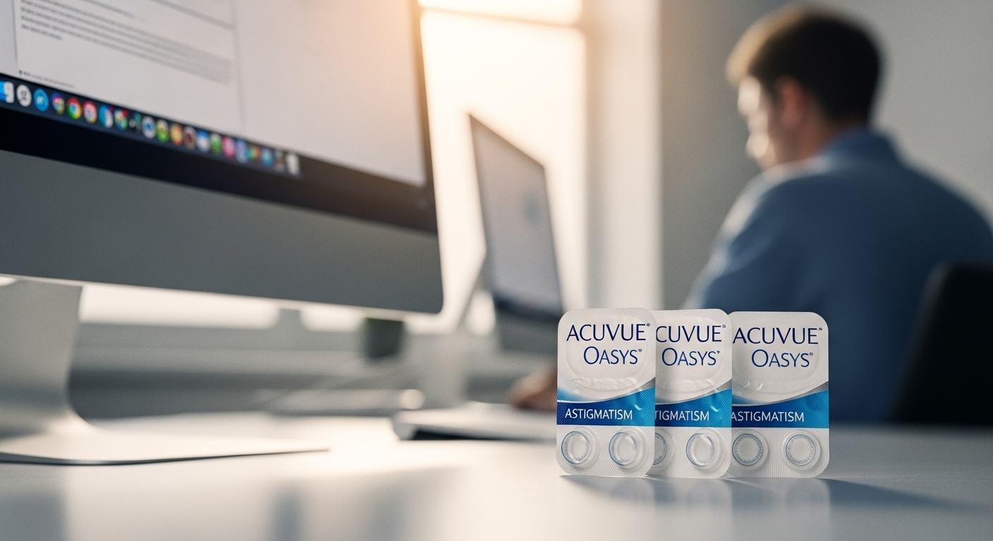 Acuvue Oasys Astigmatism 14-Day Contact Lenses: The Solution for Computer Workers & Digital Eye Strain