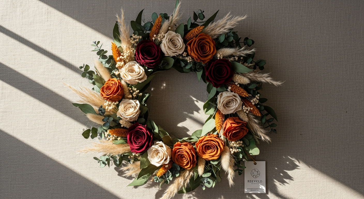 Lykke&You Signature Dried Flower Wreath: Premium Sustainable Home Décor Investment