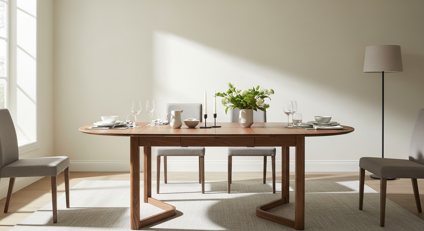 Why the AMELIA Round Extendable Solid Wood Dining Table Dominates Swiss Luxury Furniture Collections in 2026