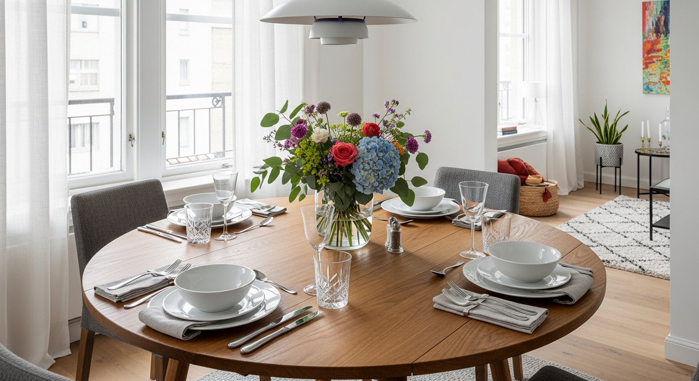How the Amelia Round Extendable Solid Wood Dining Table Transforms Small Spaces Into Entertaining Hubs