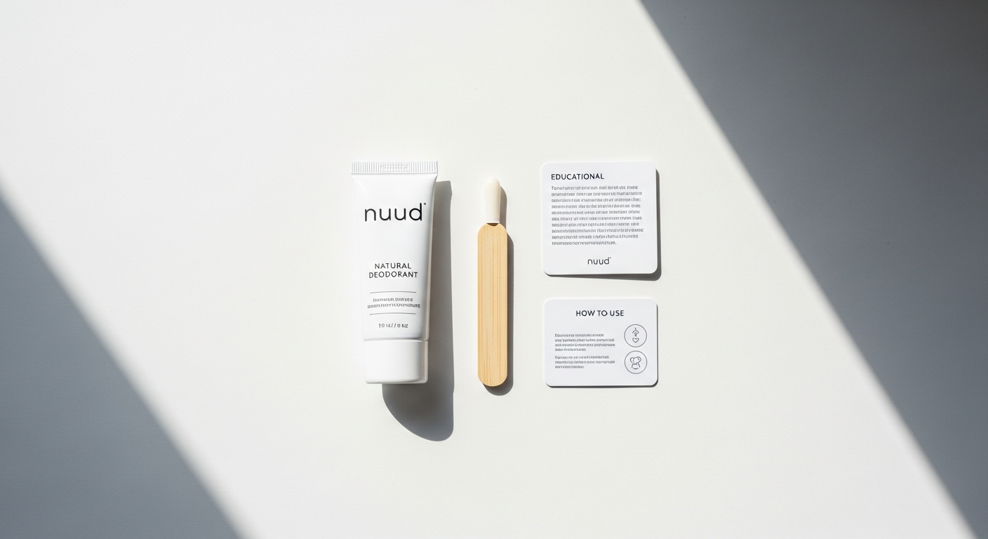Nuud Natural Deodorant Starter Pack cream tube with microsilver technology formula