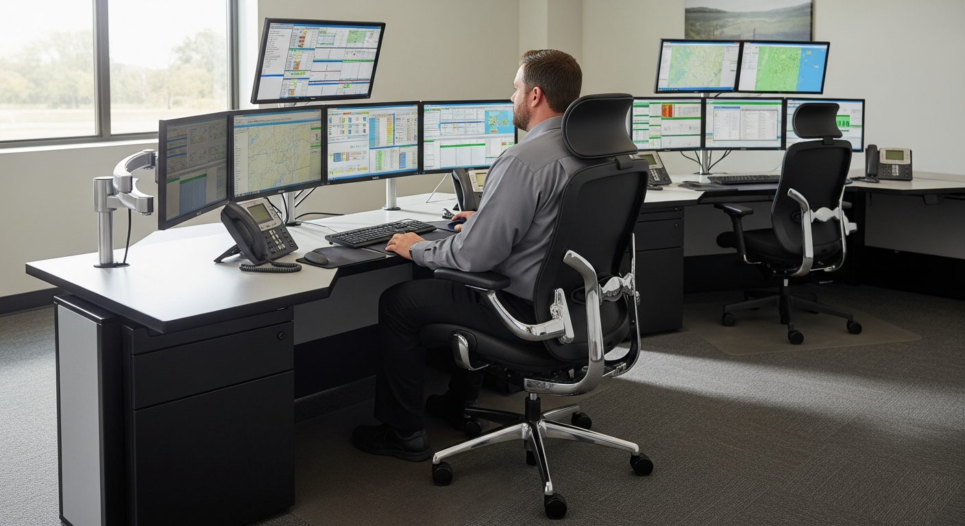 Why 24/7 Dispatch Centers Choose the OFM 247 Big & Tall Office Chair Over Standard Seating