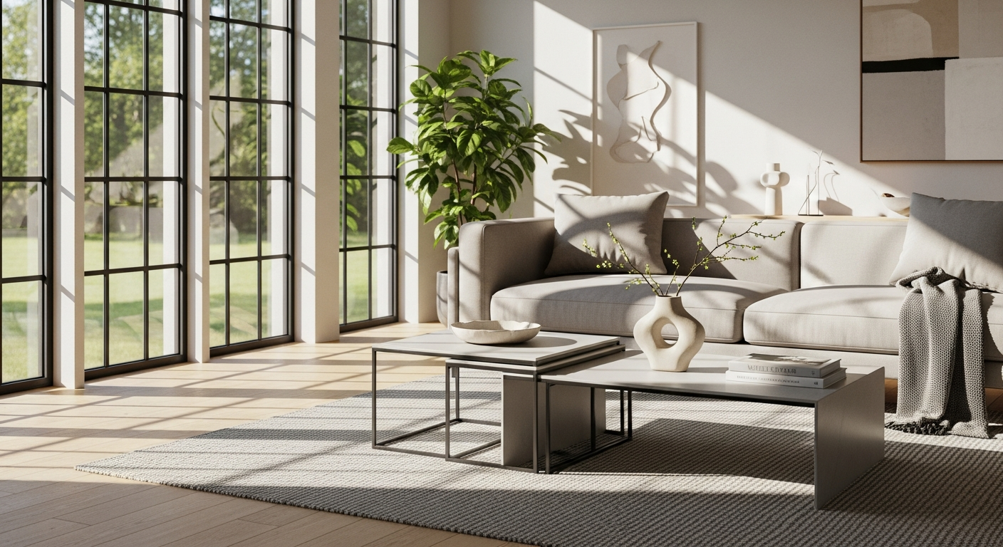 Transform Small Spaces: How the OROA Marquee Nesting Coffee Table Set Maximizes Your Living Room