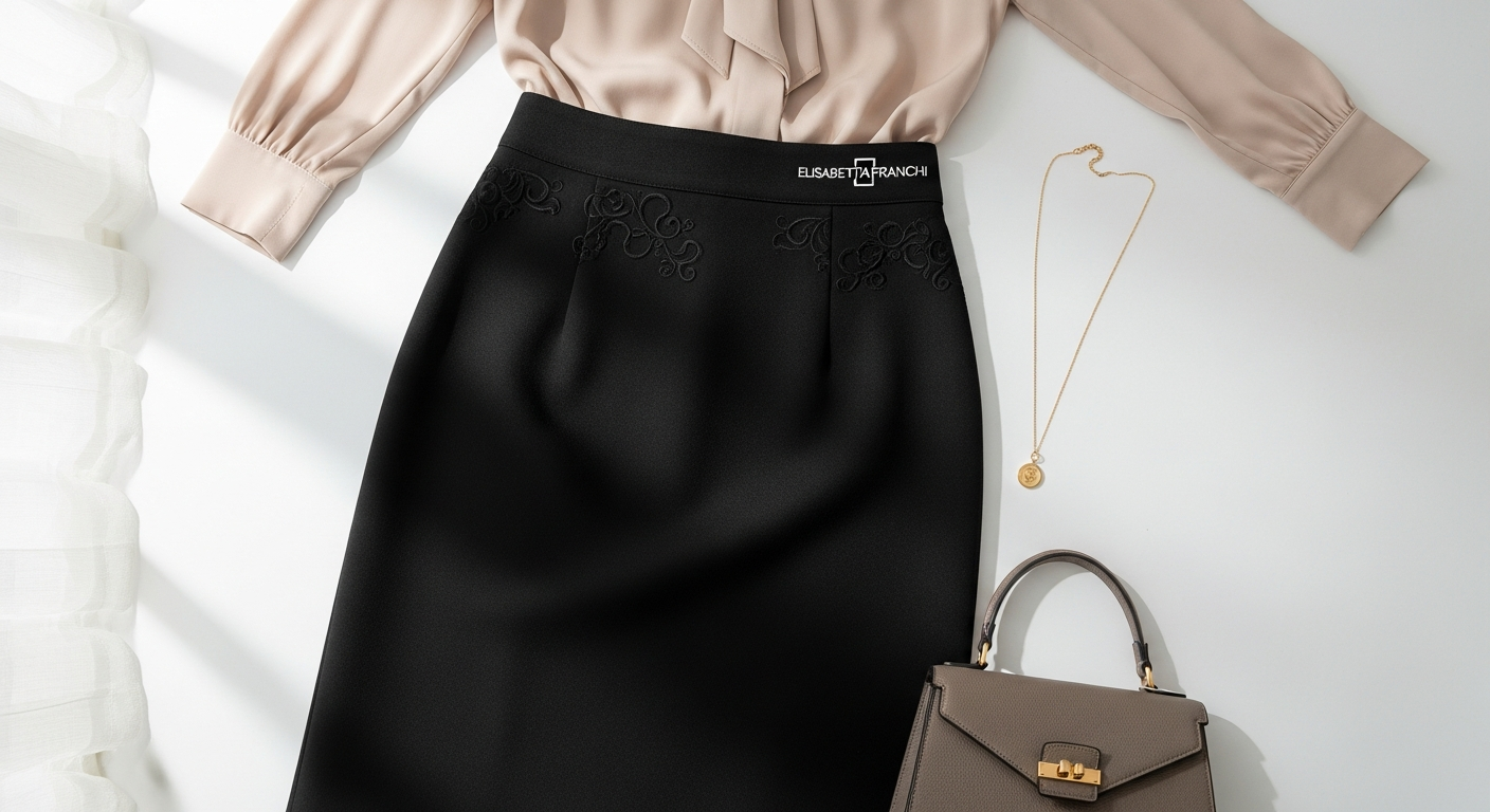 Elisabetta Franchi Black Logo Skirt: The Italian Designer Essential That Works Harder Than Your Entire Closet