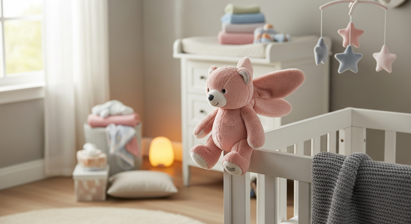 Moonie The Humming Bear 2.0 Sleep Aid: Smart Cry Detection, Pink Noise & Night Light Guide