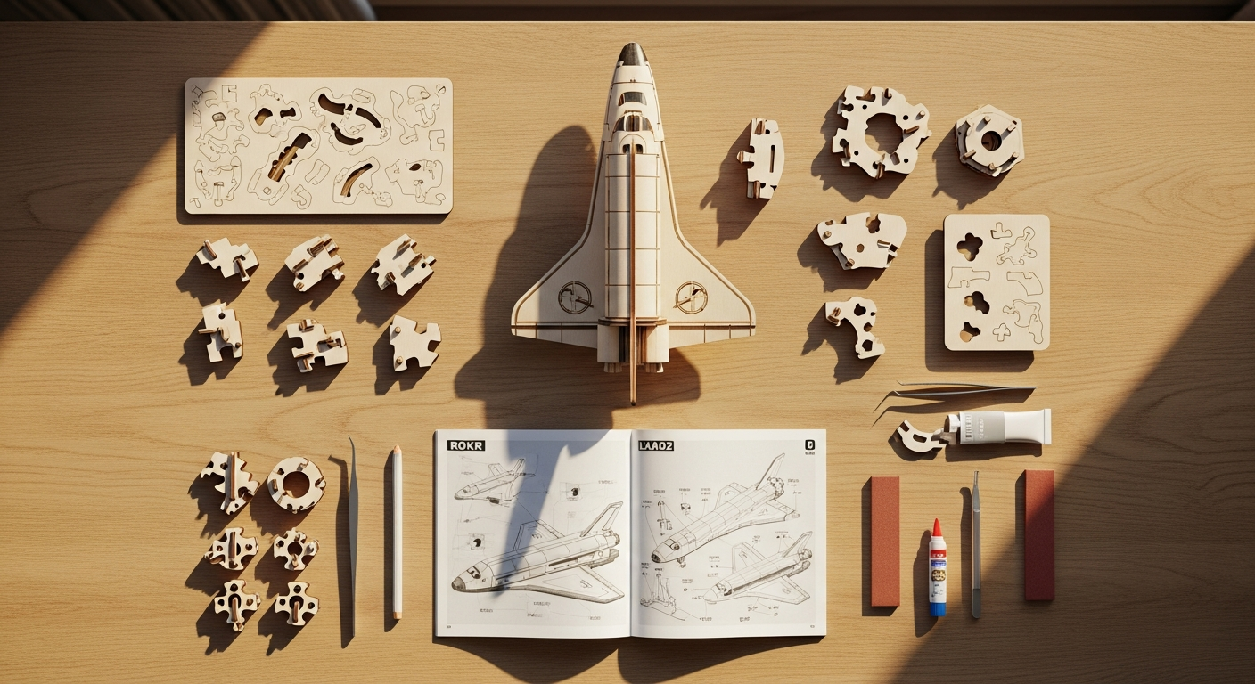 Master the Challenge: ROKR Space Shuttle 3D Wooden Puzzle LKA02 Build Guide for Advanced Builders