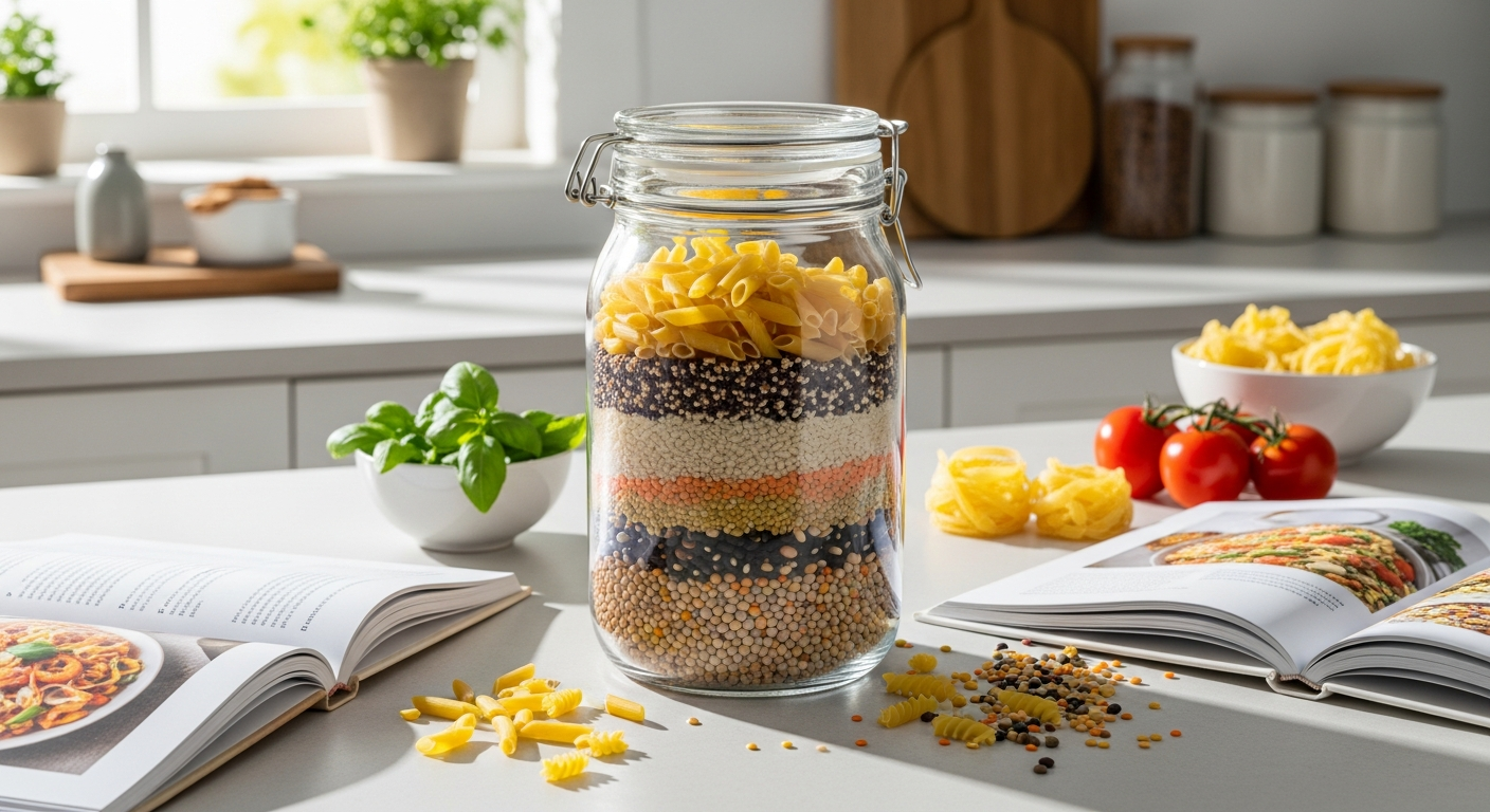 Argon Tableware 1.5L Classic Glass Storage Jar with silicone seal and stainless steel clip-top mechanism