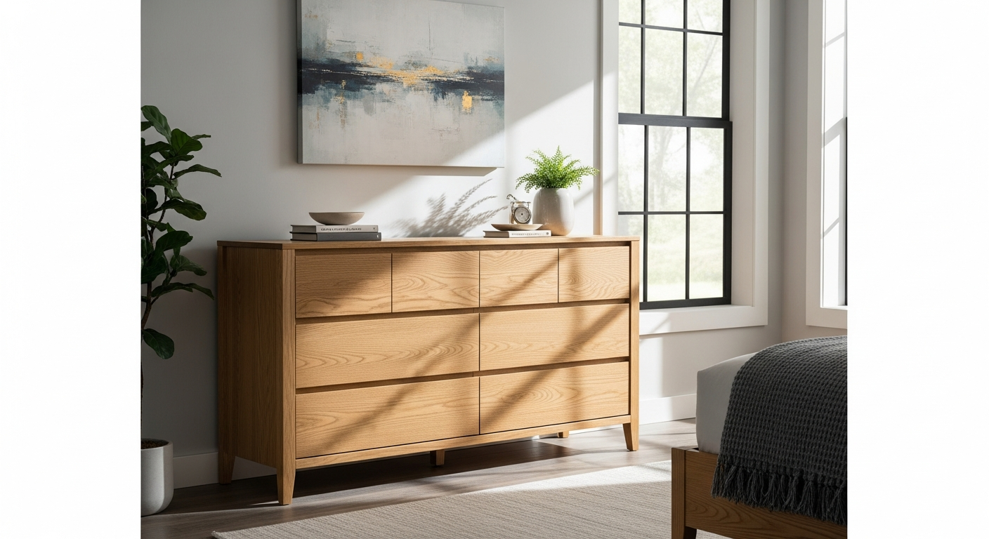 Riverside Davie 6-Drawer Dresser in Pale Oak: Premium Bedroom Storage Guide