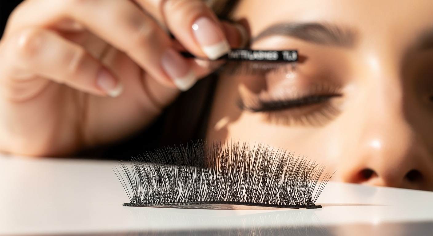 Tatti Lashes TL3 Mink Strip Lashes displayed showing multi-layered dimensional design and wispy feathered appearance
