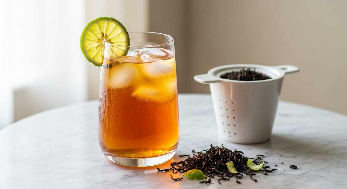 Premium loose-leaf Earl Grey Crème Tea in artisan tin with bergamot and vanilla notes