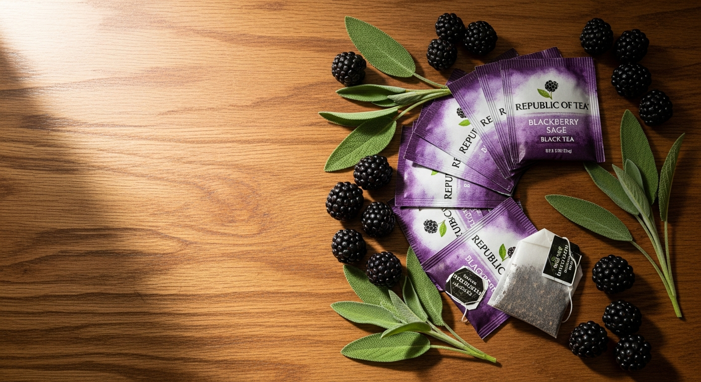 The Republic of Tea Blackberry Sage Black Tea Bags: 4.9-Star Rated Premium Black Tea Blend