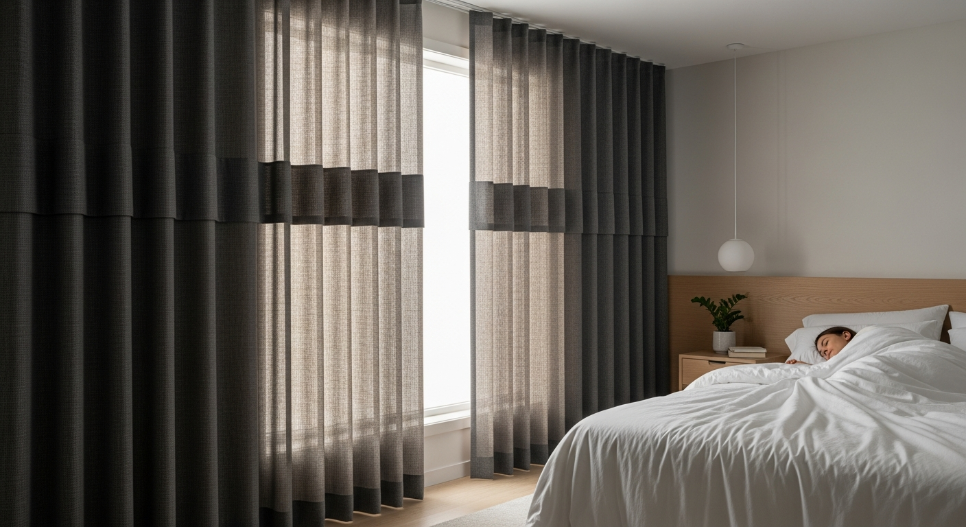 Hussein 4-Layer Blackout Soundproof Thermal Curtains for Shift Workers: Complete Sleep Solution