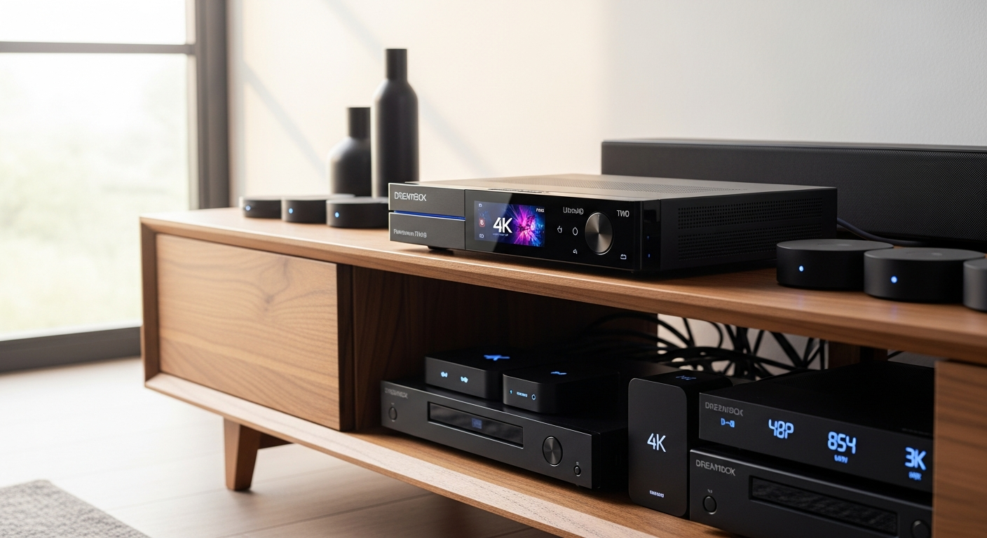 Dreambox TWO UltraHD 4K Satellite Receiver: Multi-OS Flexibility for Cord-Cutters and Streaming Enthusiasts