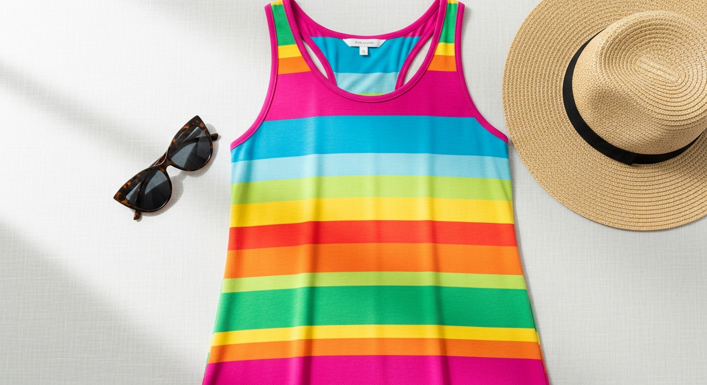 Modlily Multi-Color Striped Tummy Coverage Tank Top: Best-Selling Summer Essential for 2025