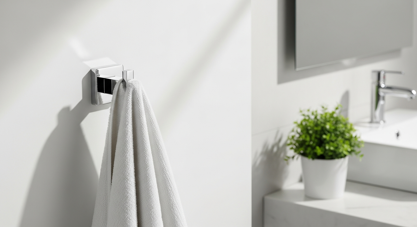 AquaCraft 200 Chrome Towel Hook: Compact Bathroom Solution for Small Spaces 2026