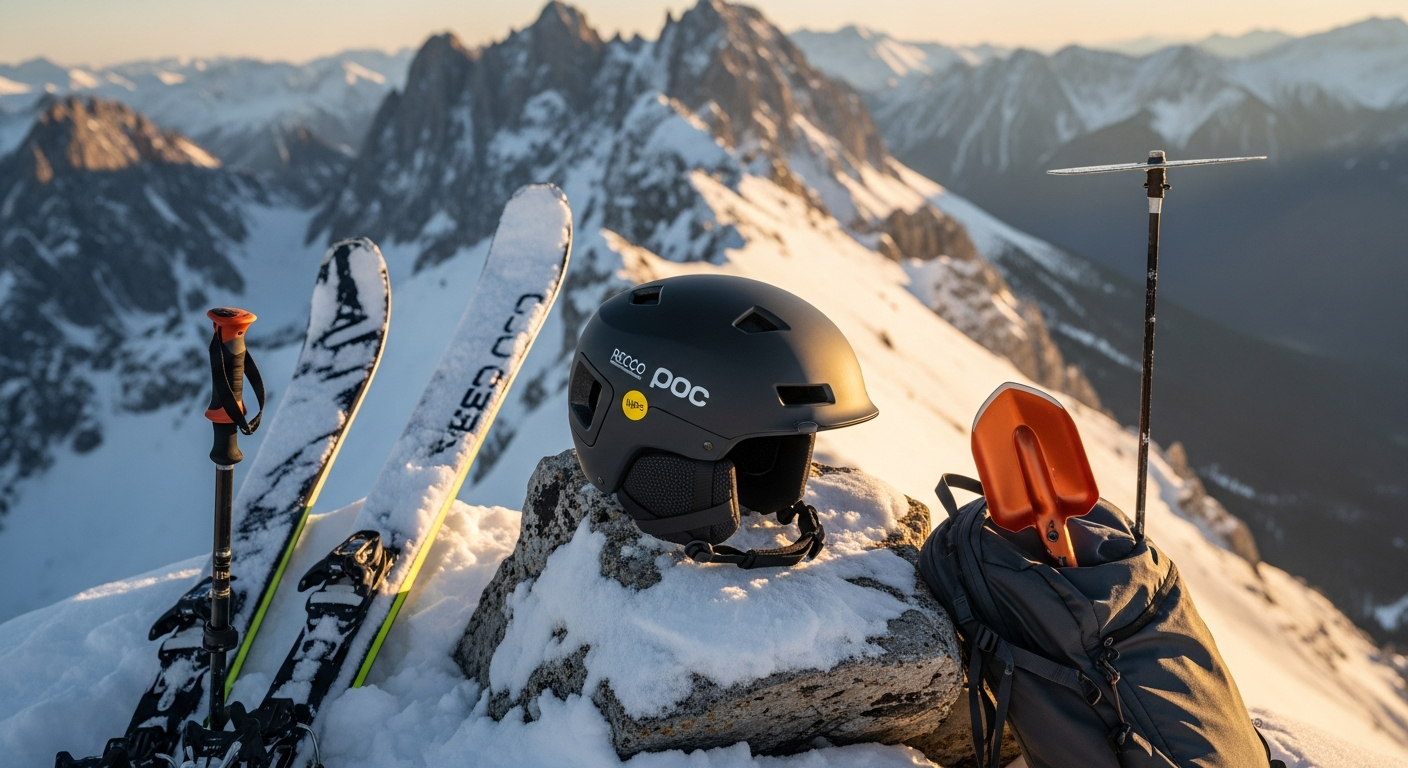 POC Obex BC Mips ski helmet with integrated emergency response technology and RECCO reflector system for backcountry safety