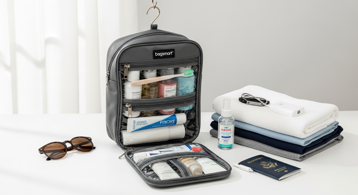 Stop Bathroom Clutter on the Road: The Bagsmart Hanging Travel Toiletry Bag Guide for Frequent Travelers