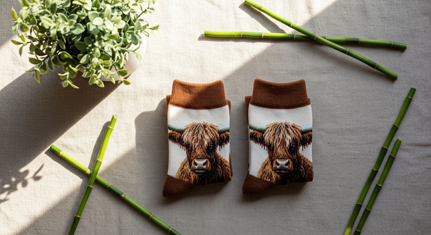 Highland Cow Bamboo Socks: The Eco-Friendly Choice for Animal Lovers Who Care About Comfort