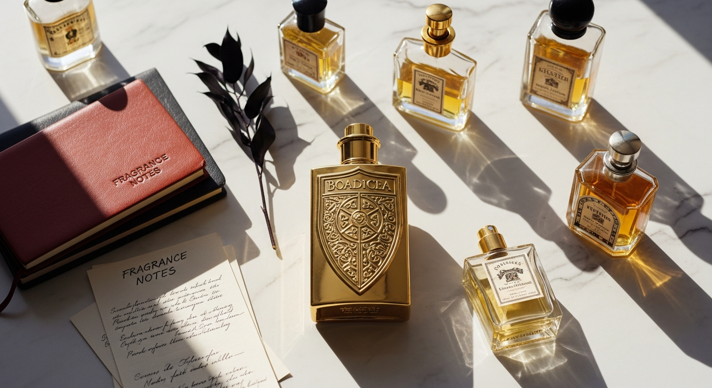 Luxury Boadicea The Victorious 1907 Eau de Parfum bottle with heritage-inspired packaging and elegant presentation