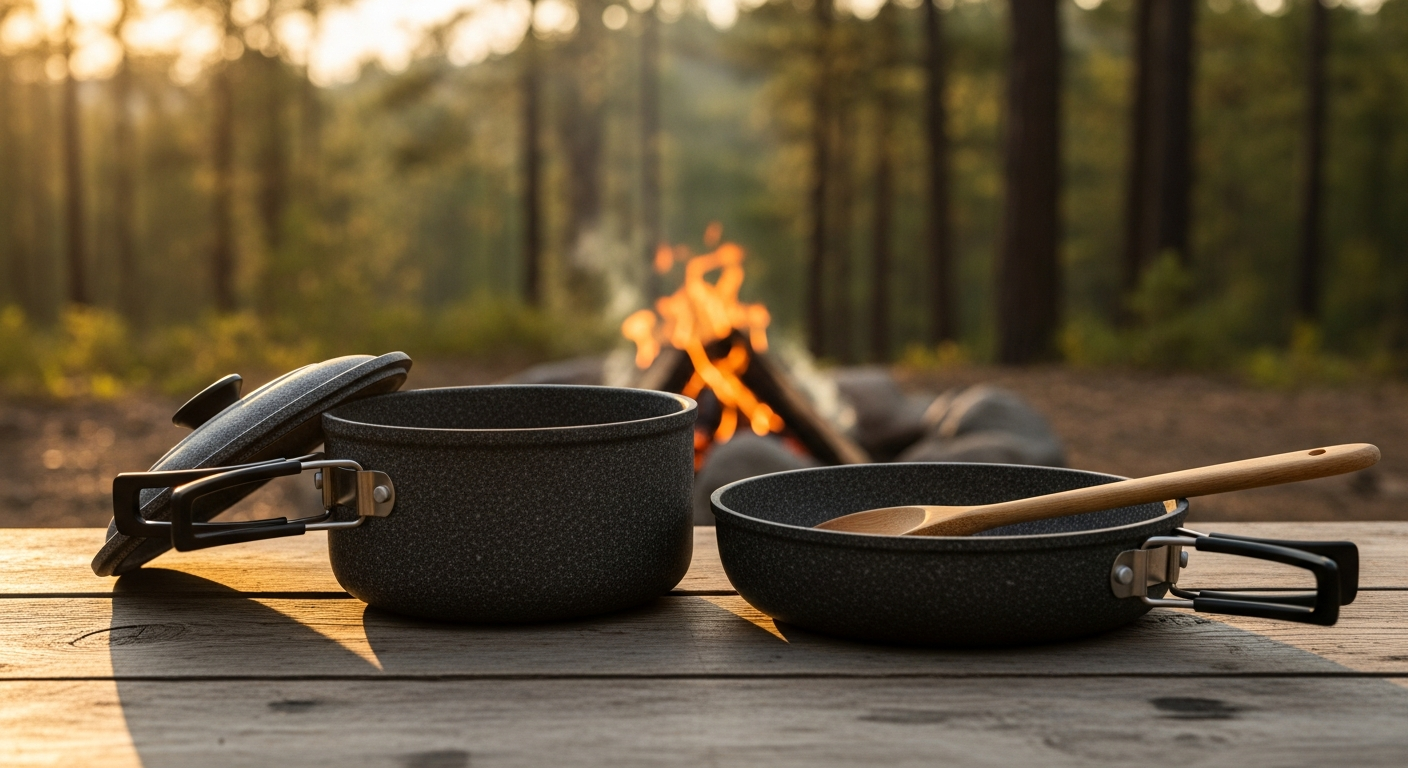 Berger Stone Rock Pasta Pot Set for Campers: Master Outdoor Cooking Without the Bulk