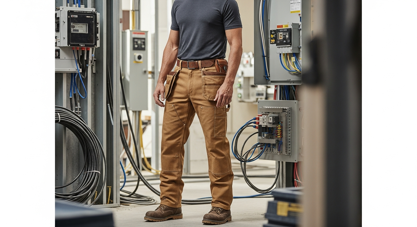 Forge FR Canvas Work Pants MFRP-5 displayed flat lay showing black durable arc-rated fabric construction