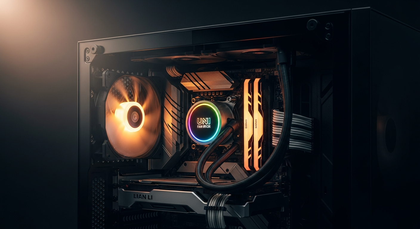 Lian Li UNI FAN SL-INF 120 ARGB fan with infinity mirror RGB lighting and reverse blade design