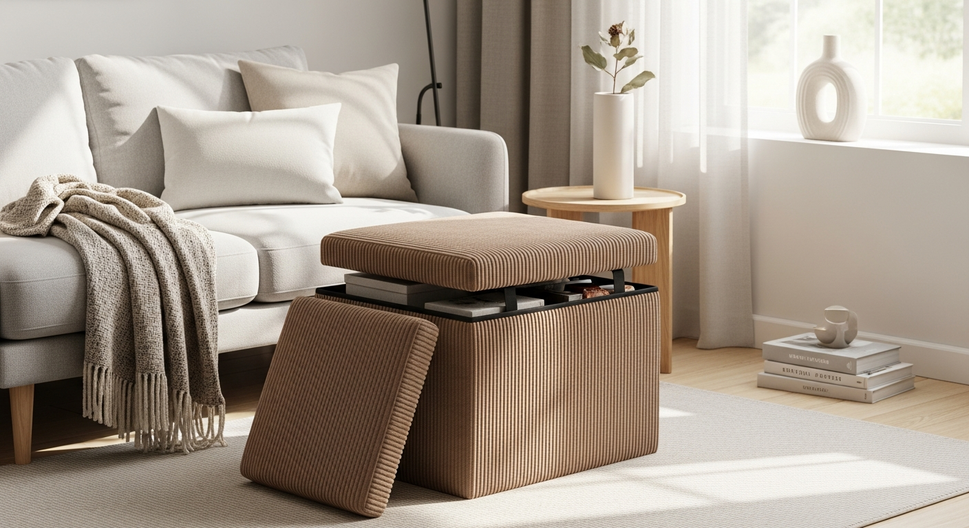 Maximize Your Space: How a Corduroy Folding Storage Ottoman Transforms Small Homes in 2026