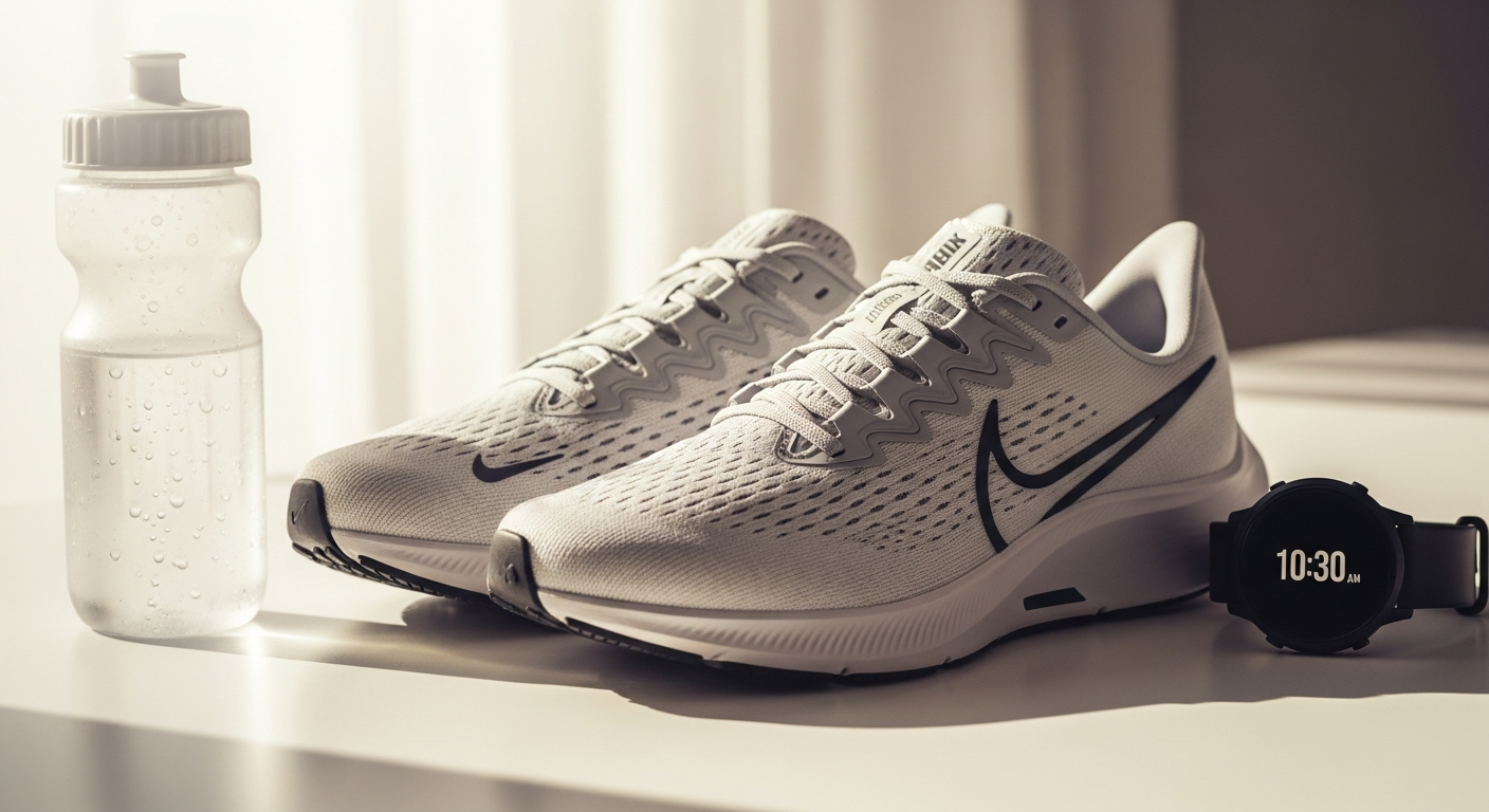 Nike Pegasus 42 running shoes displayed on white background showing responsive cushioning technology