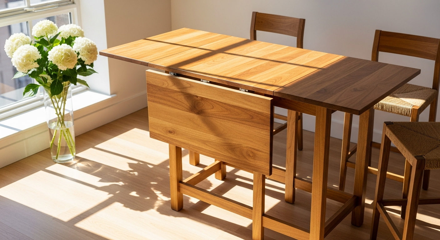 Small Space Solutions: Why a Foldable Acacia Wood Bar Table Transforms Your Home