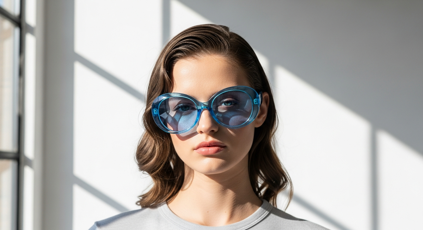 TIJN Olisa Oval Blue Light Glasses in multiple color options displayed on white background