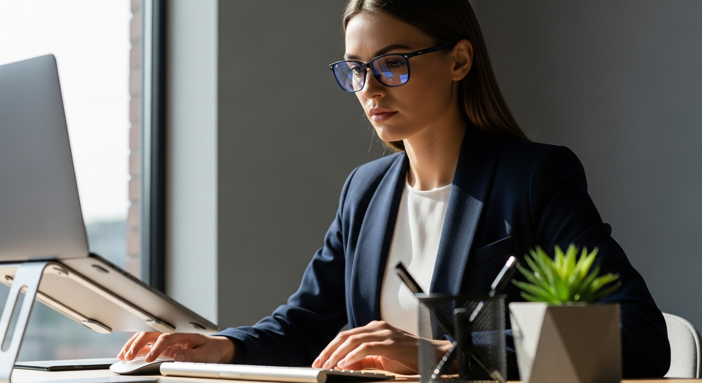 Lensmart Sarah Square Blue Light Glasses in tortoise pattern with gold metal accents displayed on white background