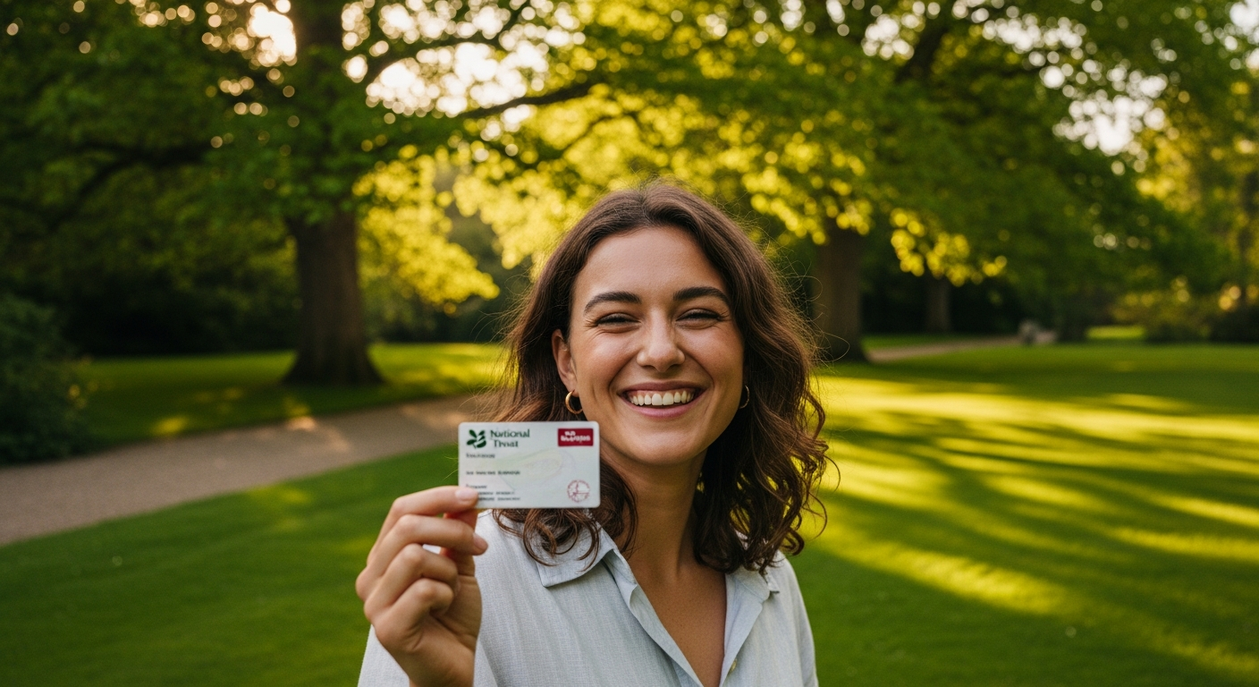 Young person exploring historic National Trust property garden with conservation impact