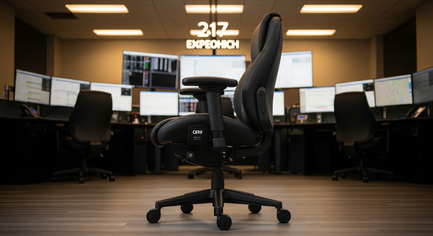 OFM 24/7 Heavy Duty Dispatch Chair: Built for 24/7 Operations, 400 lbs Capacity, Ergonomic Design