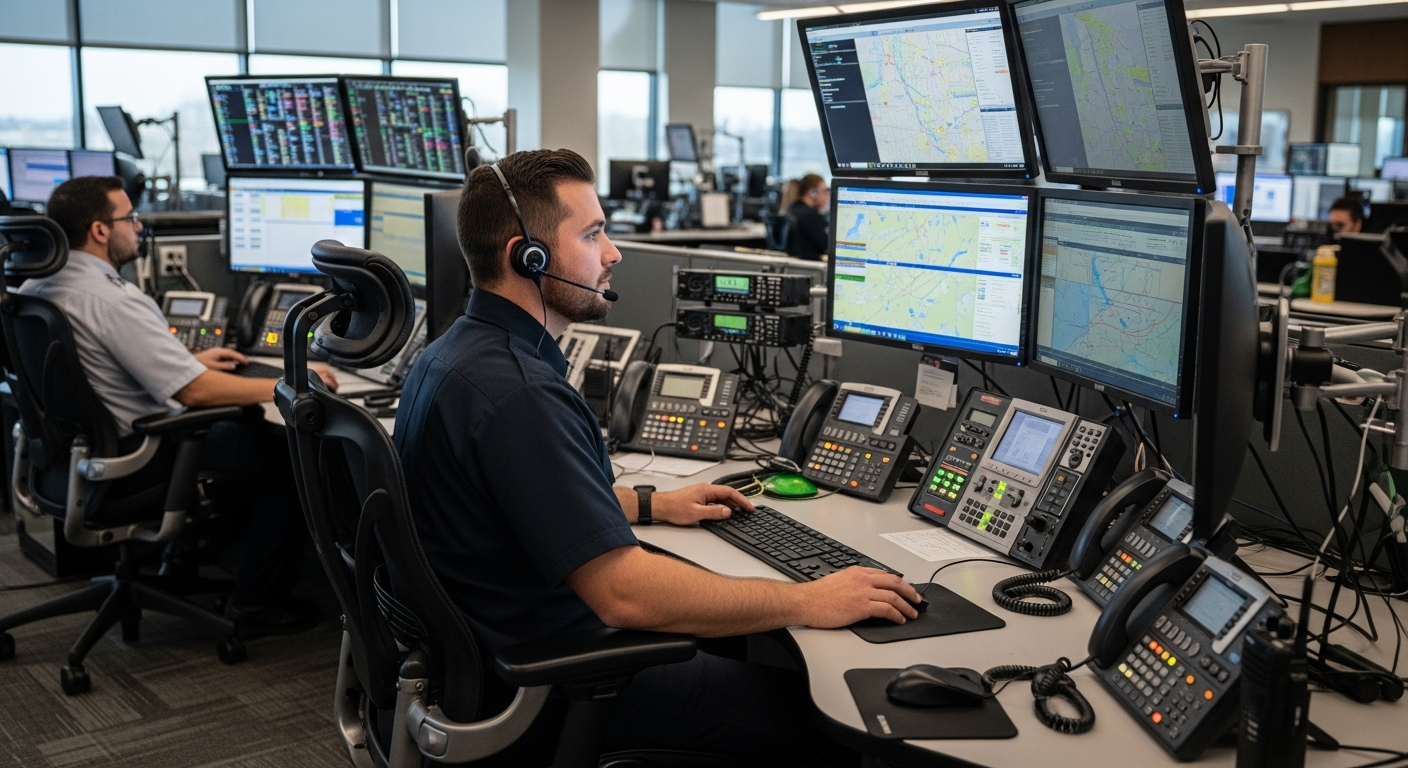 OFM 24/7 Heavy Duty Big & Tall Office Chair in black with chrome base and adjustable features for emergency dispatch centers