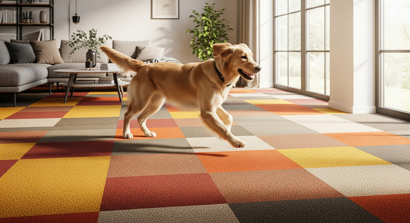 FLOR Modular Carpet Tiles for Pet-Friendly Homes: Custom Rugs That Withstand Active Households