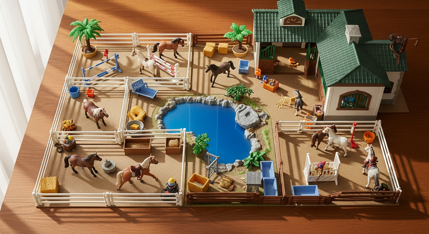 How to Build the Ultimate Horse Play Environment: Schleich Horse Club Lakeside Riding Center Setup Guide