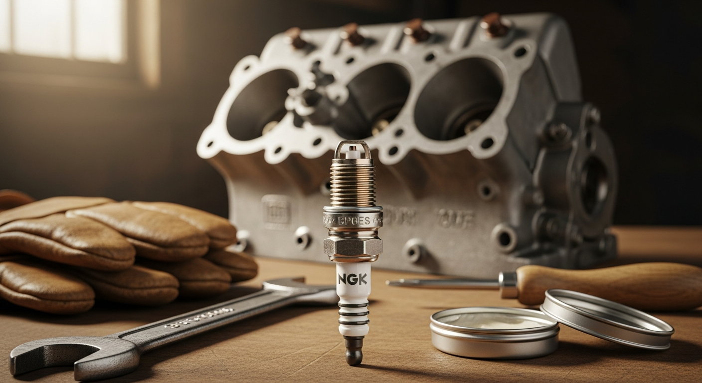 NGK BP6ES classic copper spark plug with copper core technology and anti-corrosion plating for vintage engines
