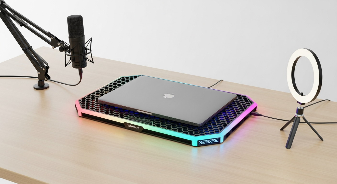 Topmate C11 RGB Laptop Cooler for Content Creators: Cooling Performance Beyond Gaming