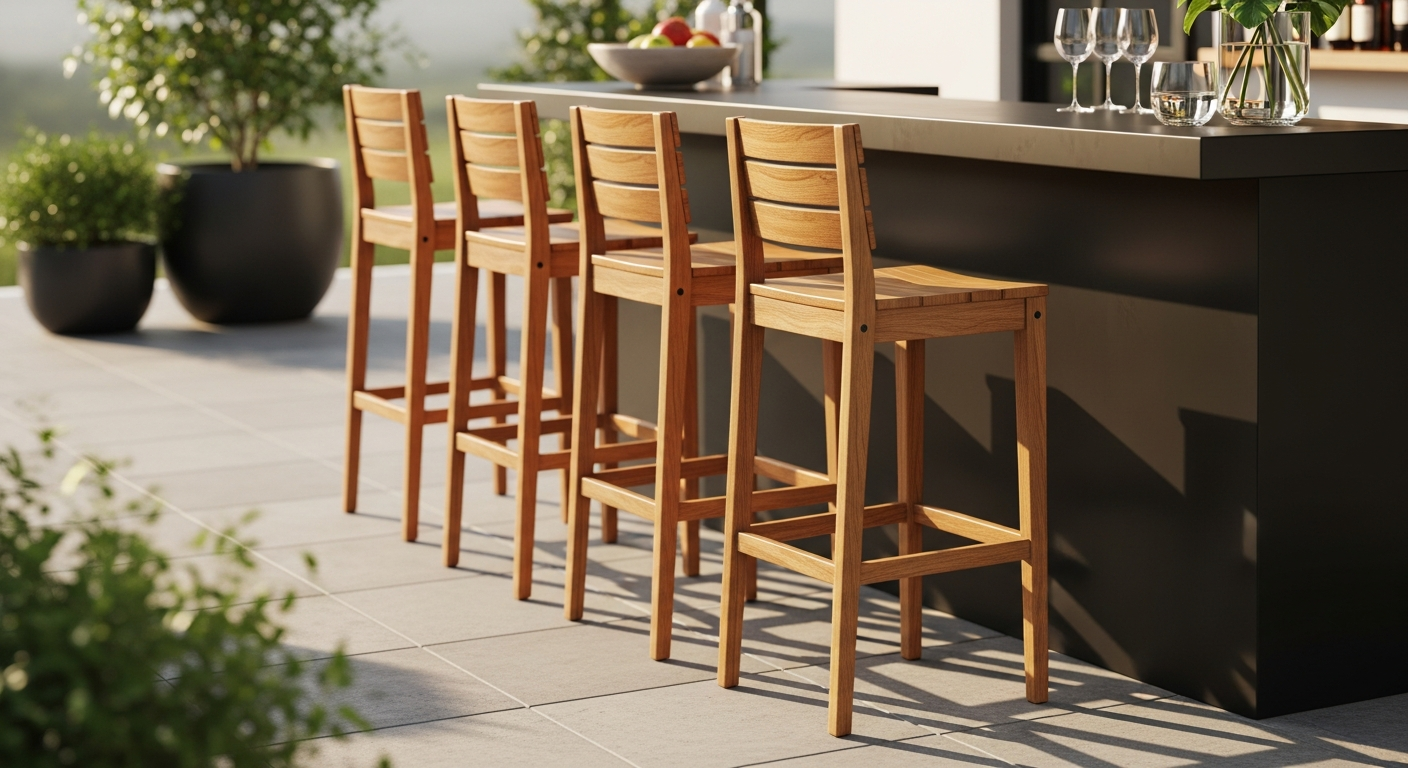 Outdoor Bar Stools That Last: Why vidaXL Solid Acacia Wood Bar Stools Set Outperforms Competitors
