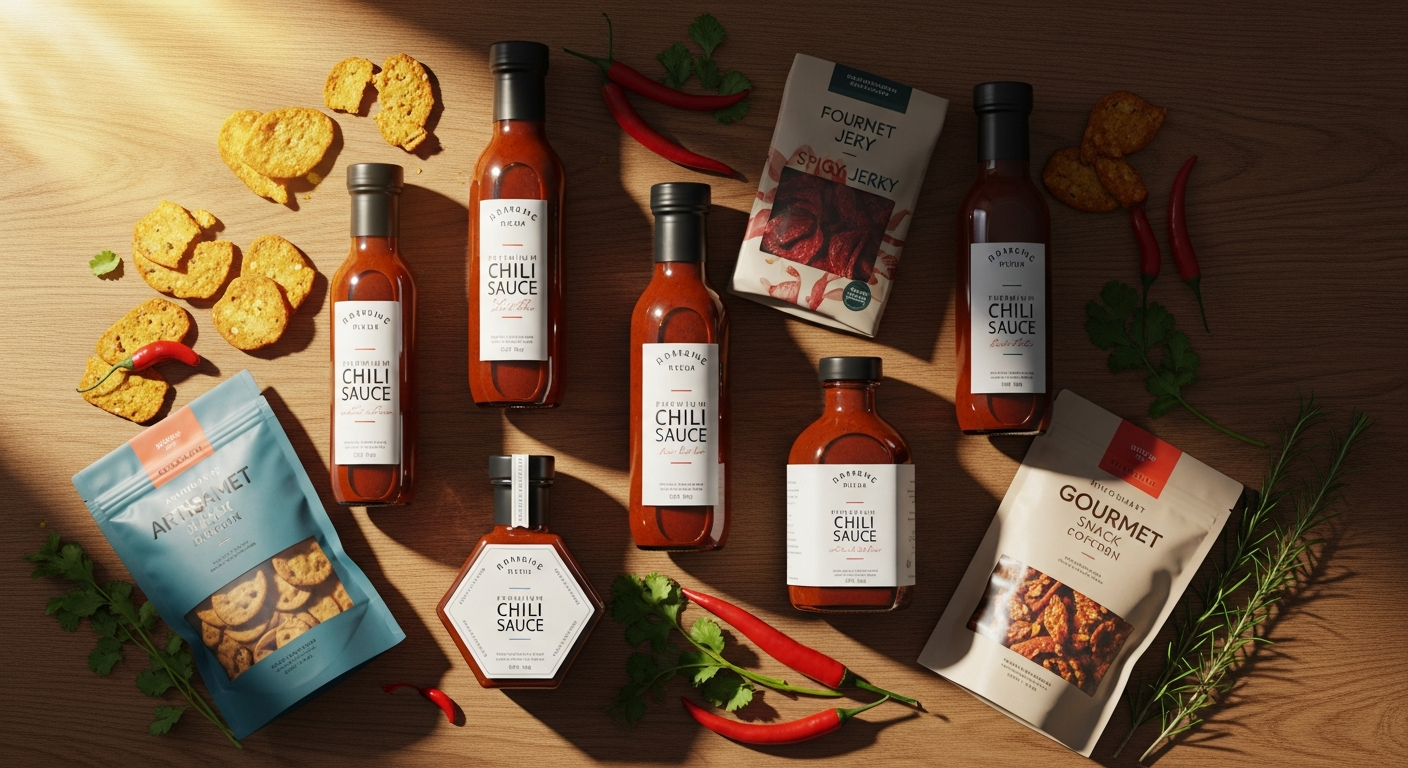 Chili Food Bestseller-Set Spicy Delights Collection featuring five heat-level products