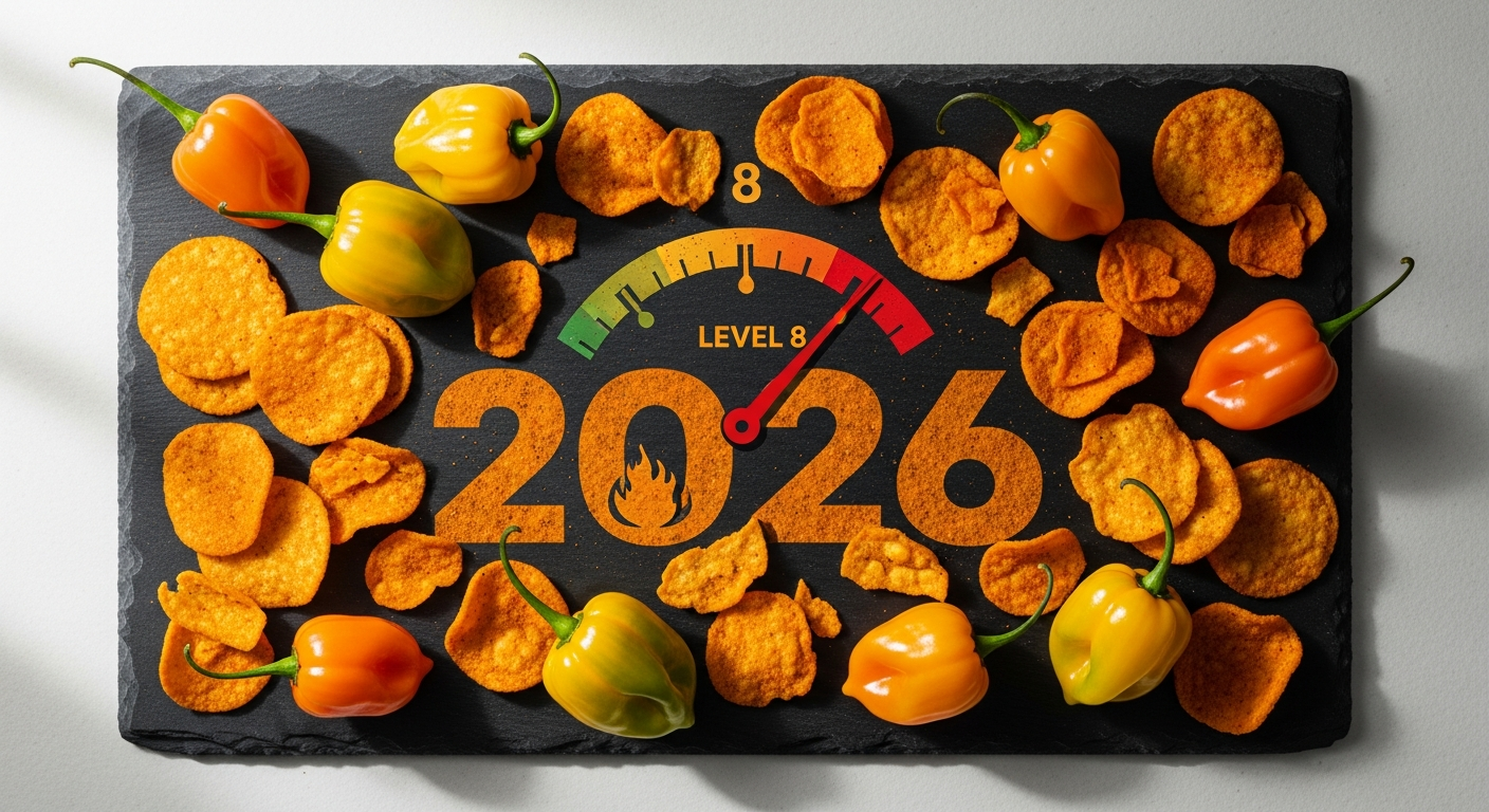 Habanero chili chips in a white bowl showing crispy golden texture and red spice coating