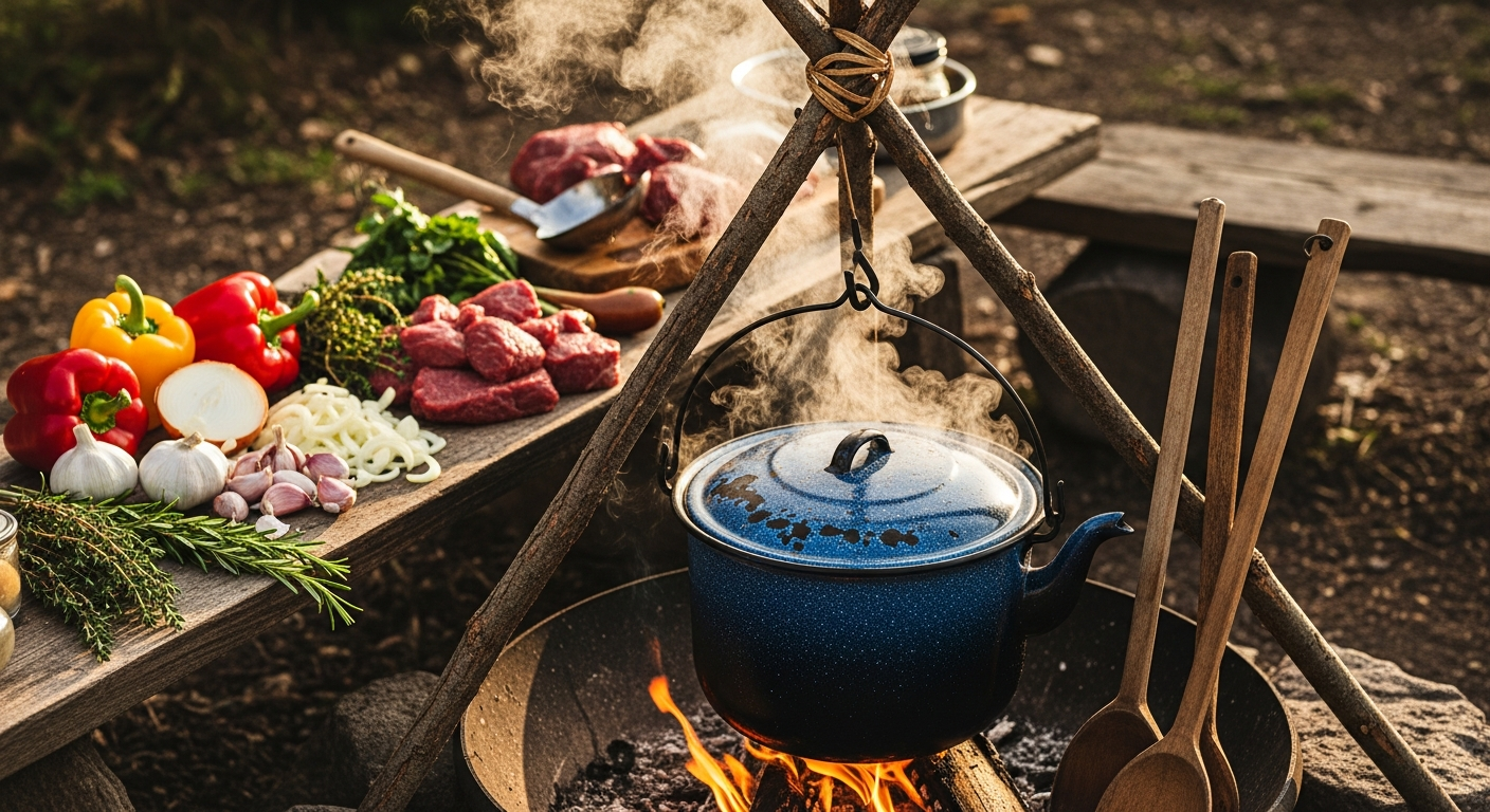 Open-Fire Cooking at Its Best: Why the 10L Enamelled Goulash Kettle Pot Belongs in Your Outdoor Kitchen