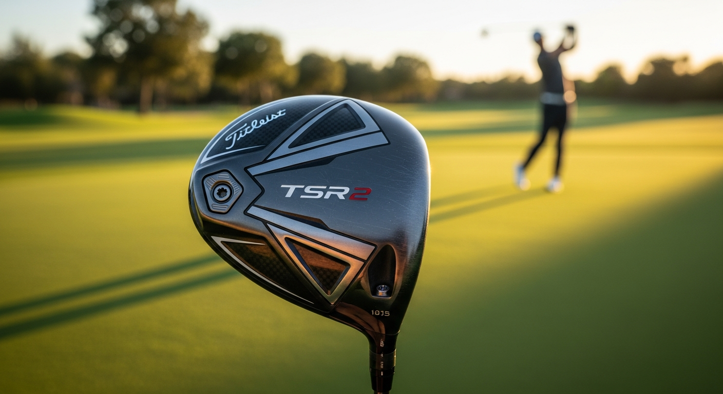 Titleist TSR2 Driver clubhead showing multi-plateau variable face technology design