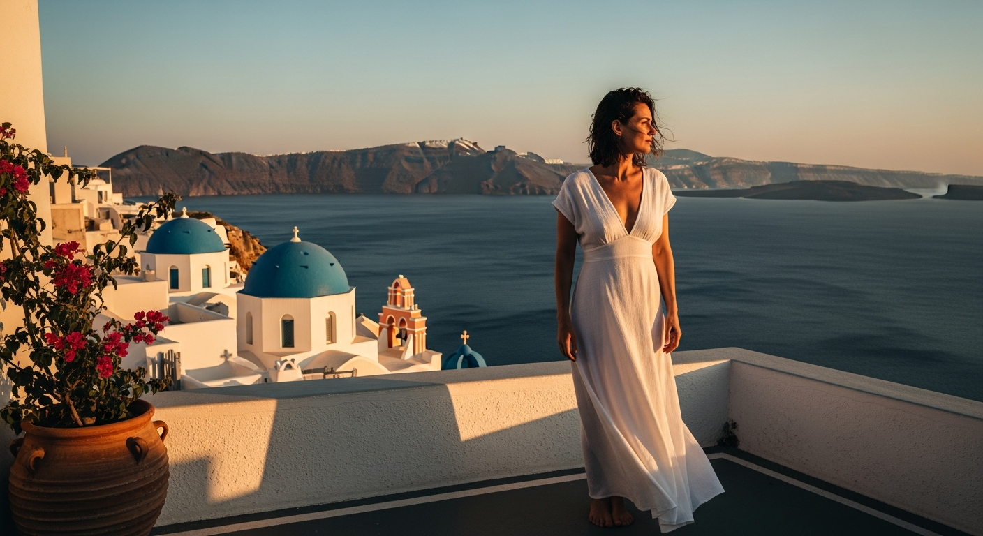 Aspiga Santorini Organic Cotton Beach Dress