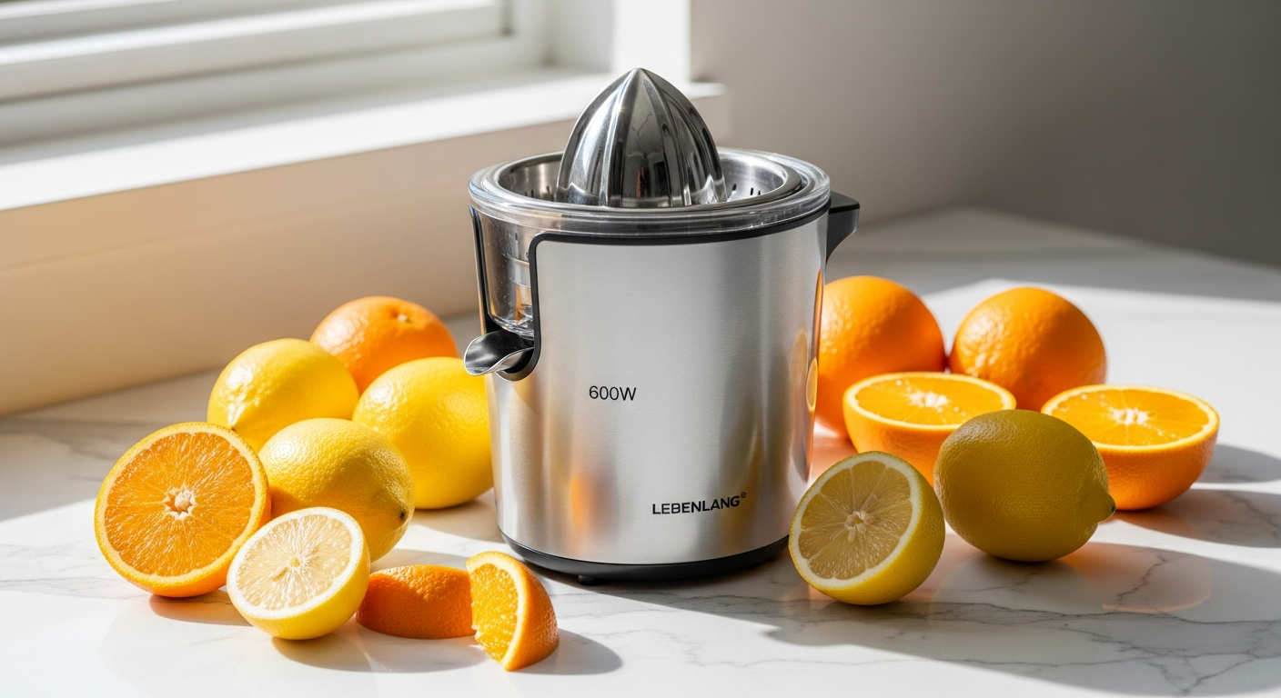 LEBENLANG Citrus Juicer Silver: 600W B-Ware