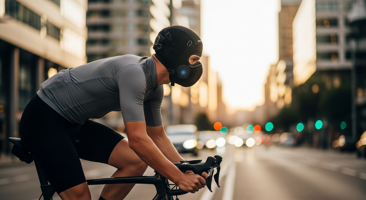 Cambridge Mask Pro military-grade filtration respirator for urban cyclists and commuters