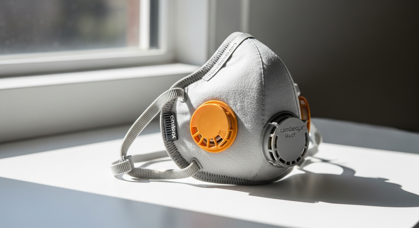Cambridge Mask Pro military-grade reusable respirator with anti-fog design for glasses wearers